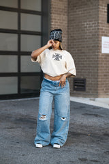 Mixed Emotions Blue ‘Stone’ Baggy Jeans