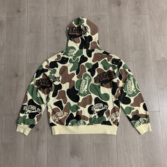 Rough Play Camo Zip Hoodie | Green / Brown