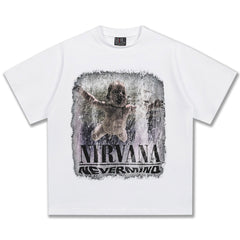 2025 Spring/Summer New NIRVANA Classic Printed Short Sleeve T-shirt American Retro Street Heavy Cotton T-shirt Trendy (2)