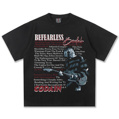 2025 Spring/Summer New Cross border NIRVANA Rock Band Vintage Short sleeved T-shirt Heavy duty Washed and Used Trend (5)