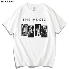 ROCK music peripheral summer short sleeved cotton unisex Led Zeppelin Queen band Uncle Nirvana (1)