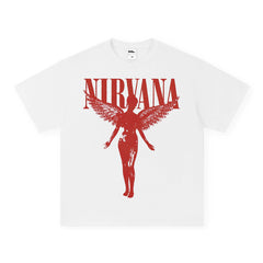NIRVANA Rock American Retro Short Sleeve T-shirt Washed Heavy Cross border Printed Trendy Pure Cotton Vintage Men (3)
