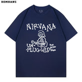 NIRVANA band, punk personality, spring and summer short sleeved T-shirt, heavyweight pure cotton casual versatile loose fit (3)