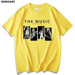 ROCK music peripheral summer short sleeved cotton unisex Led Zeppelin Queen band Uncle Nirvana (2)