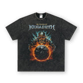 NIRVANA Rock American Retro Short Sleeve T-shirt Washed Heavy Cross border Printed Trendy Pure Cotton Vintage Men (10)