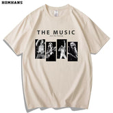 ROCK music peripheral summer short sleeved cotton unisex Led Zeppelin Queen band Uncle Nirvana (2)