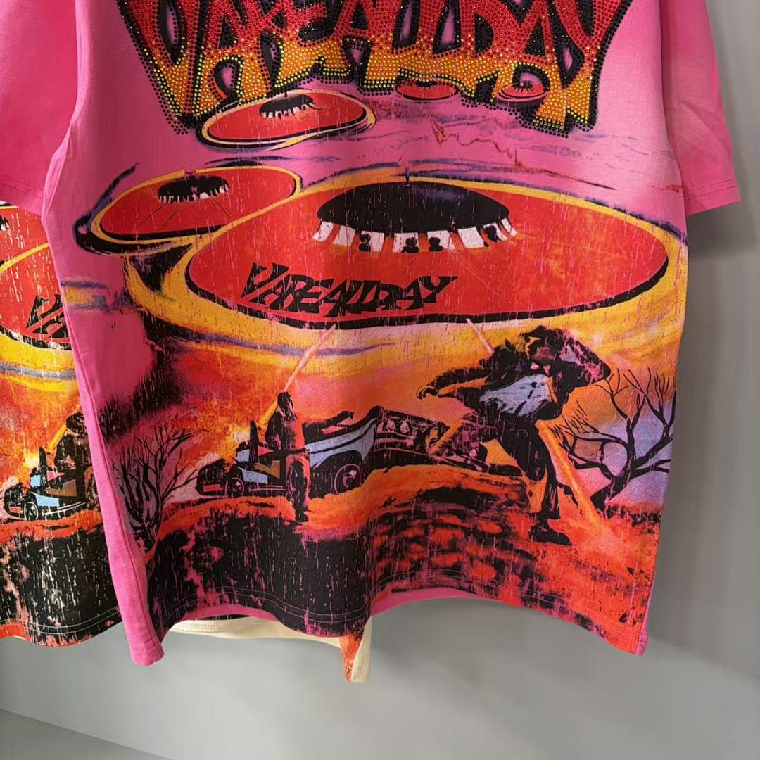 Vare All Day UFO Graphic Tee | Pink  Washed