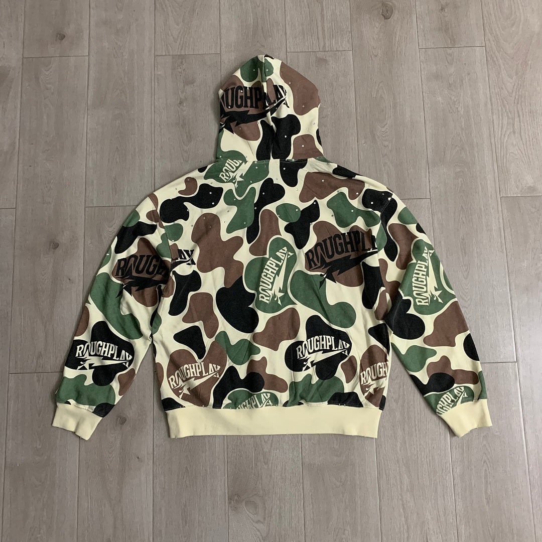 Rough Play Camo Zip Hoodie | Green / Brown