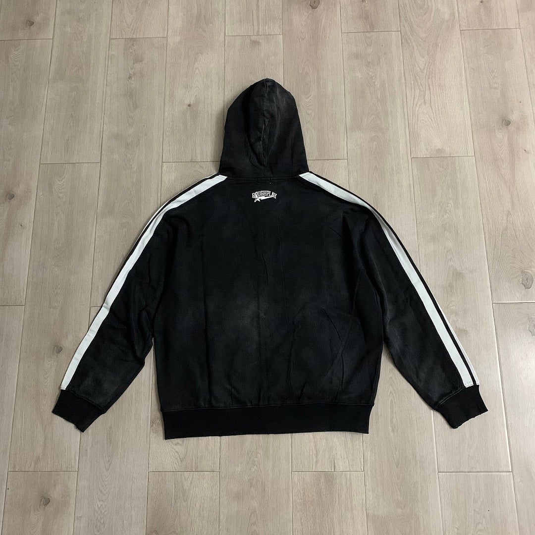 Rough Play Rhinestone Zip Hoodie Black
