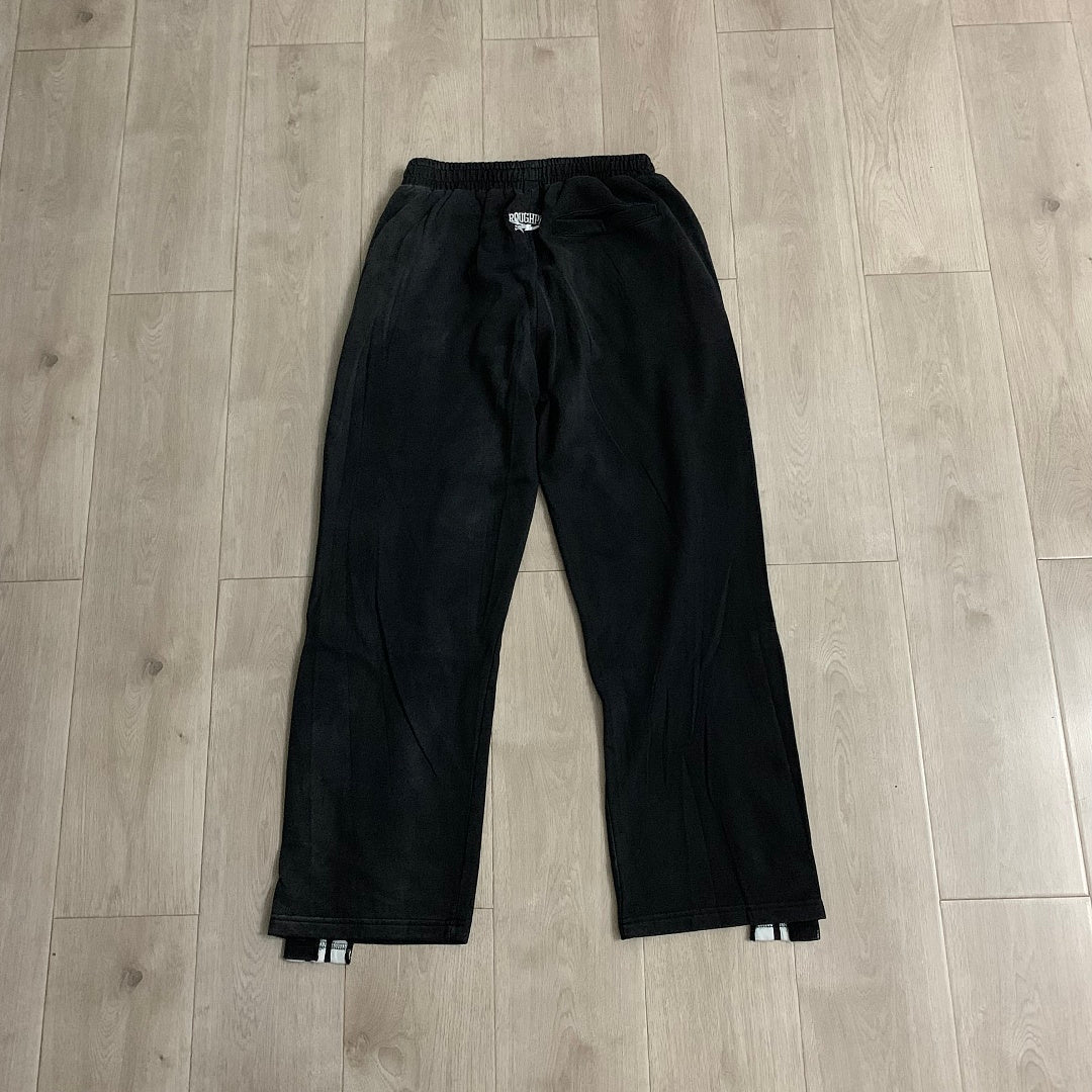 Rough Play Rhinestone Track Pants Black