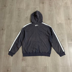 Rough Play Rhinestone Zip Hoodie Grey