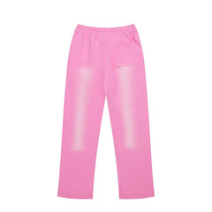 Y2K Street‑Wear Elastic Waist Wide Leg Graphic Sweatpants