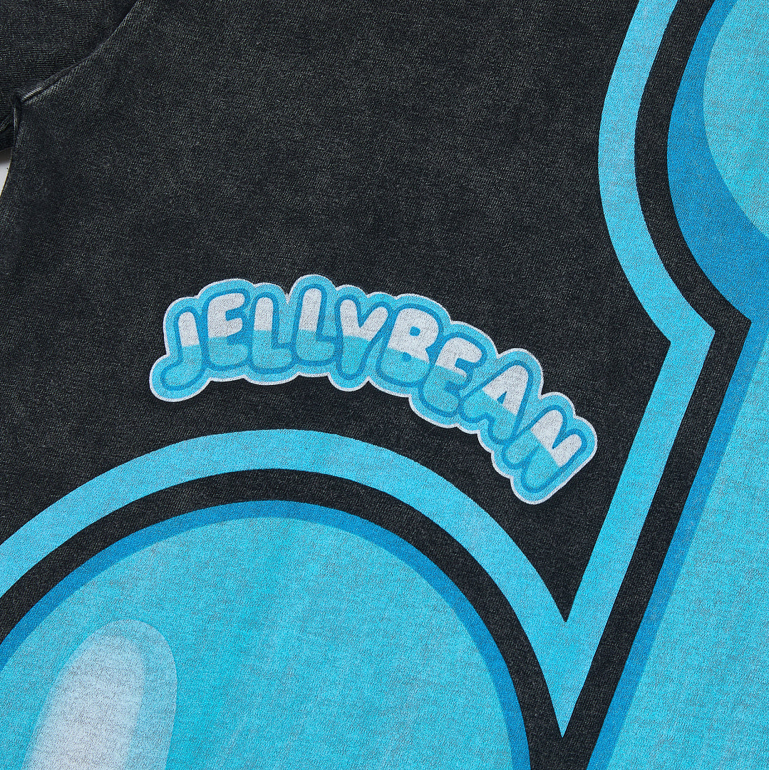 Jellybean Astronaut Skull Graphic Tee | Black Double-Sided Print