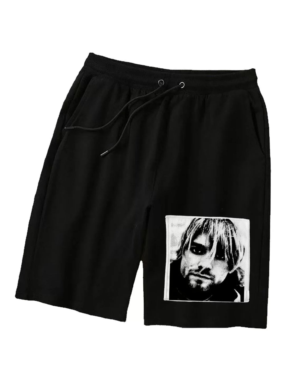 Kurt cobain nirvana rock and roll patch shorts for men and women, hoodie, looped fabric pants (2)