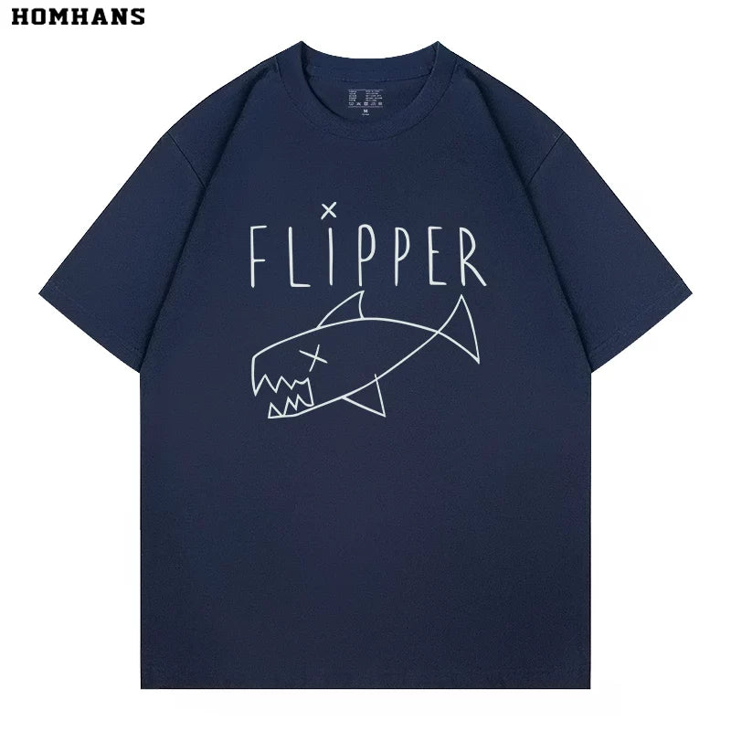American retro Nirvana band, simple short sleeved T-shirt with combed pure cotton, loose fit, large size, no drop in picture (2)
