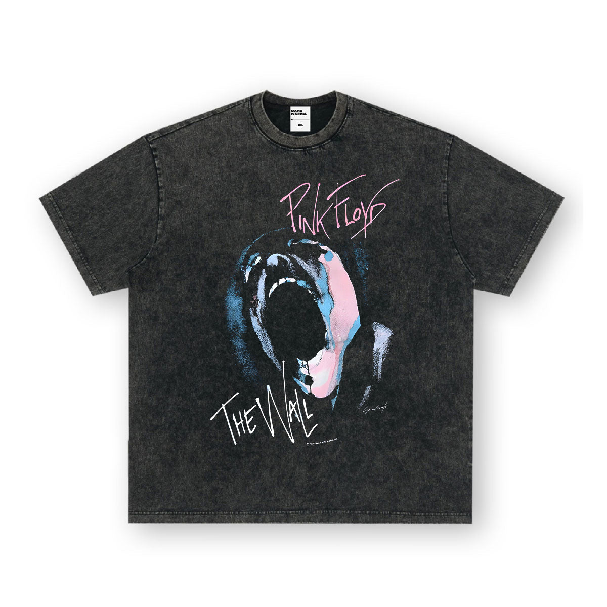 NIRVANA Rock American Retro Short Sleeve T-shirt Washed Heavy Cross border Printed Trendy Pure Cotton Vintage Men (11)