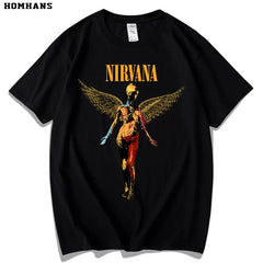 Red Han Nirvana Band NIRVANA Surrounding Rock Music Kot Cobain Youth Student T-shirt Men's Short sleeved Summer
