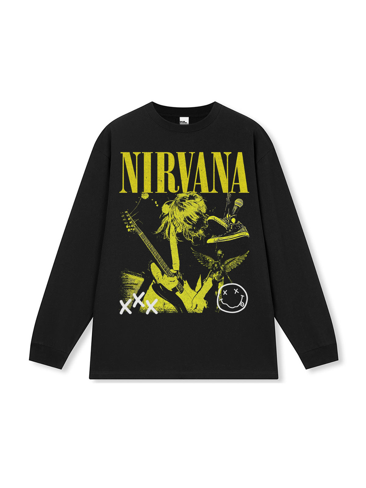 NIRVANA Nirvana Rock Band Short sleeved T-shirt Autumn New Cross border Heavy American Retro Men's Pure Cotton High Street (2)