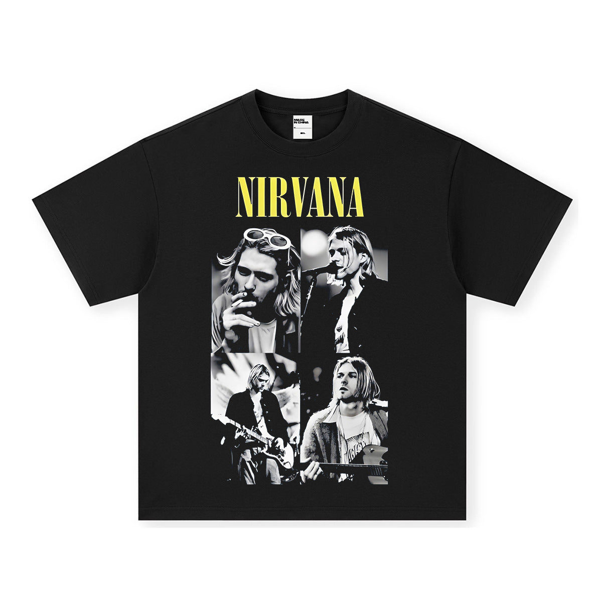 Nirvana, Koto, Coburn, Vintage, Character Printed Short sleeved T-shirt, Cross border American Heavy Summer Trend (1)