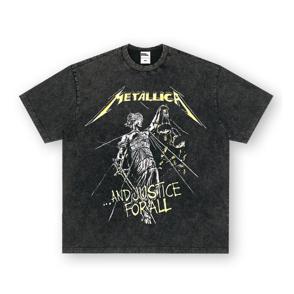NIRVANA Rock American Retro Short Sleeve T-shirt Washed Heavy Cross border Printed Trendy Pure Cotton Vintage Men (8)