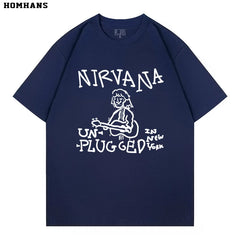 NIRVANA band, punk personality, spring and summer short sleeved T-shirt, heavyweight pure cotton casual versatile loose fit (3)