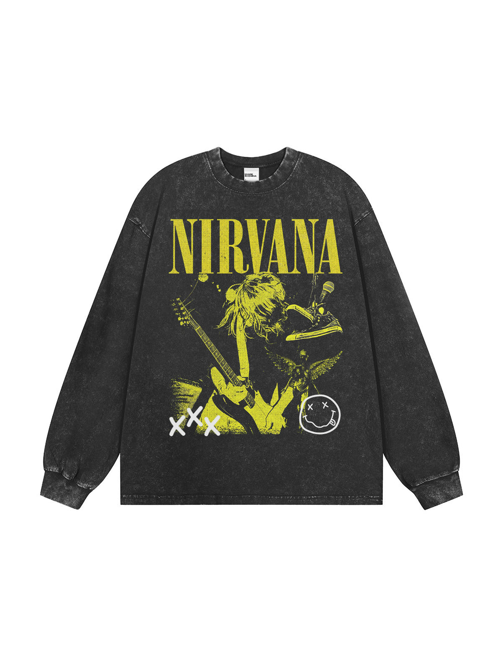 NIRVANA Nirvana Rock Band Short sleeved T-shirt Autumn New Cross border Heavy American Retro Men's Pure Cotton High Street (2)