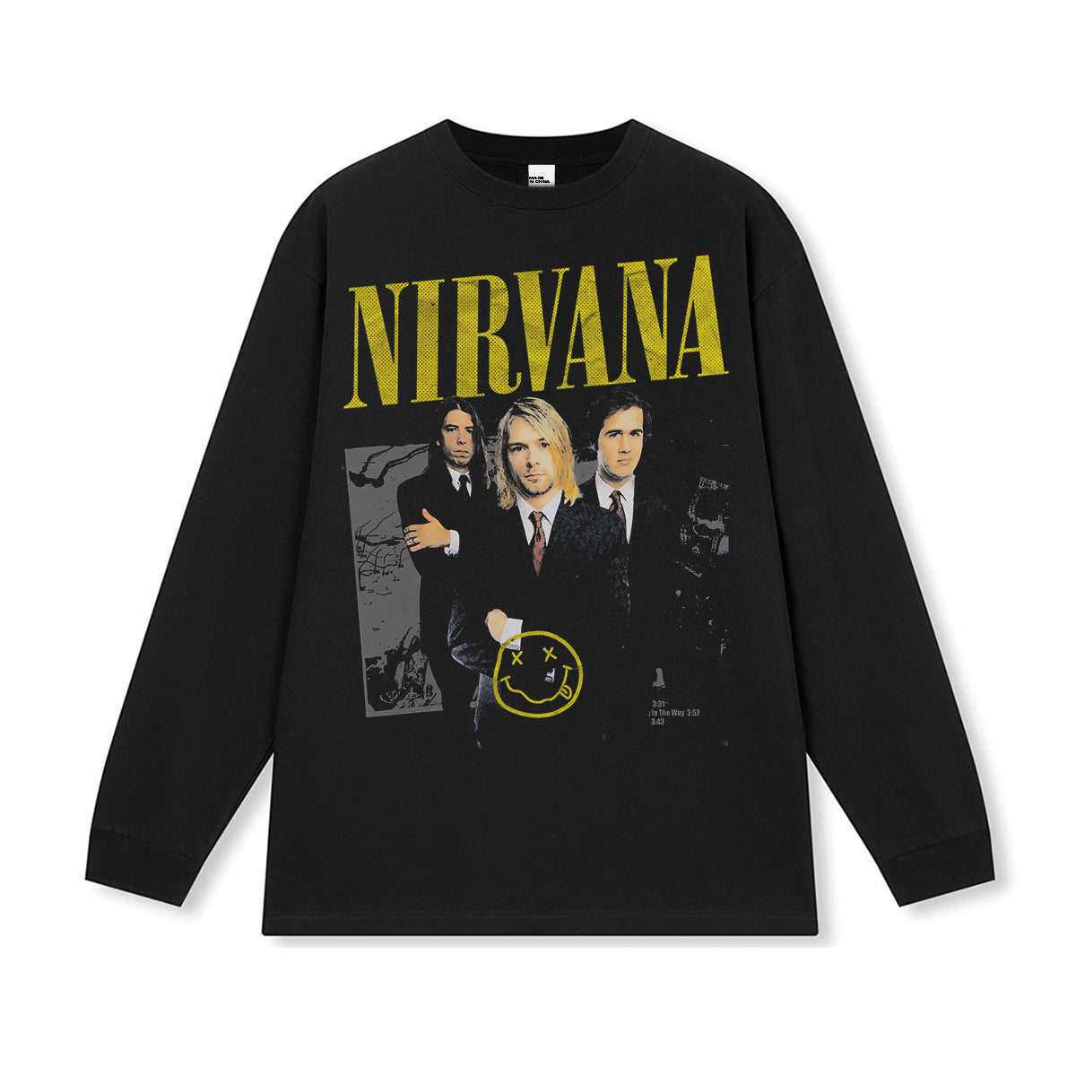 NIRVANA Nirvana Rock Band Short sleeved T-shirt Autumn New Cross border Heavy American Retro Men's Pure Cotton High Street (2)