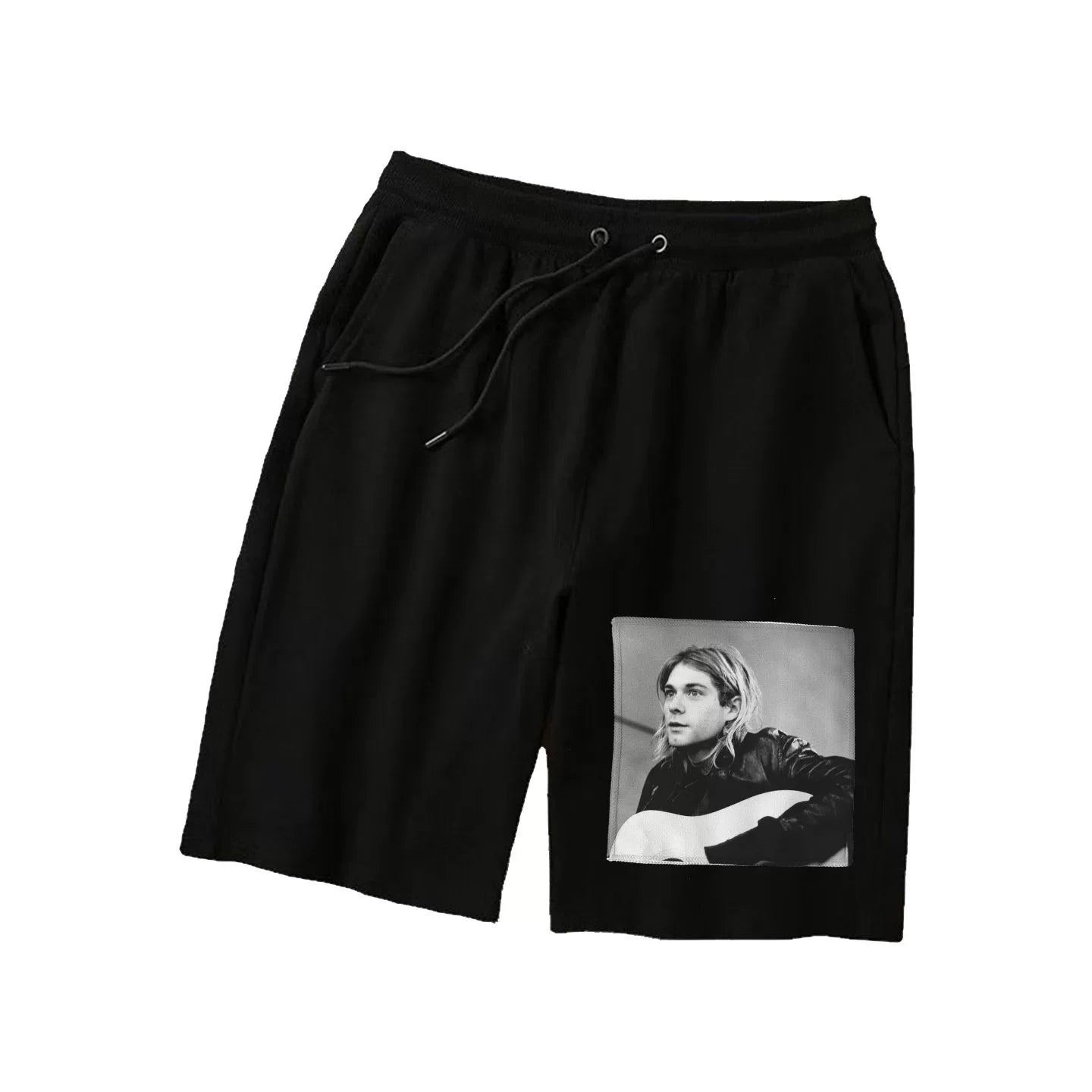 Kurt cobain nirvana rock and roll patch shorts for men and women, hoodie, looped fabric pants (3)