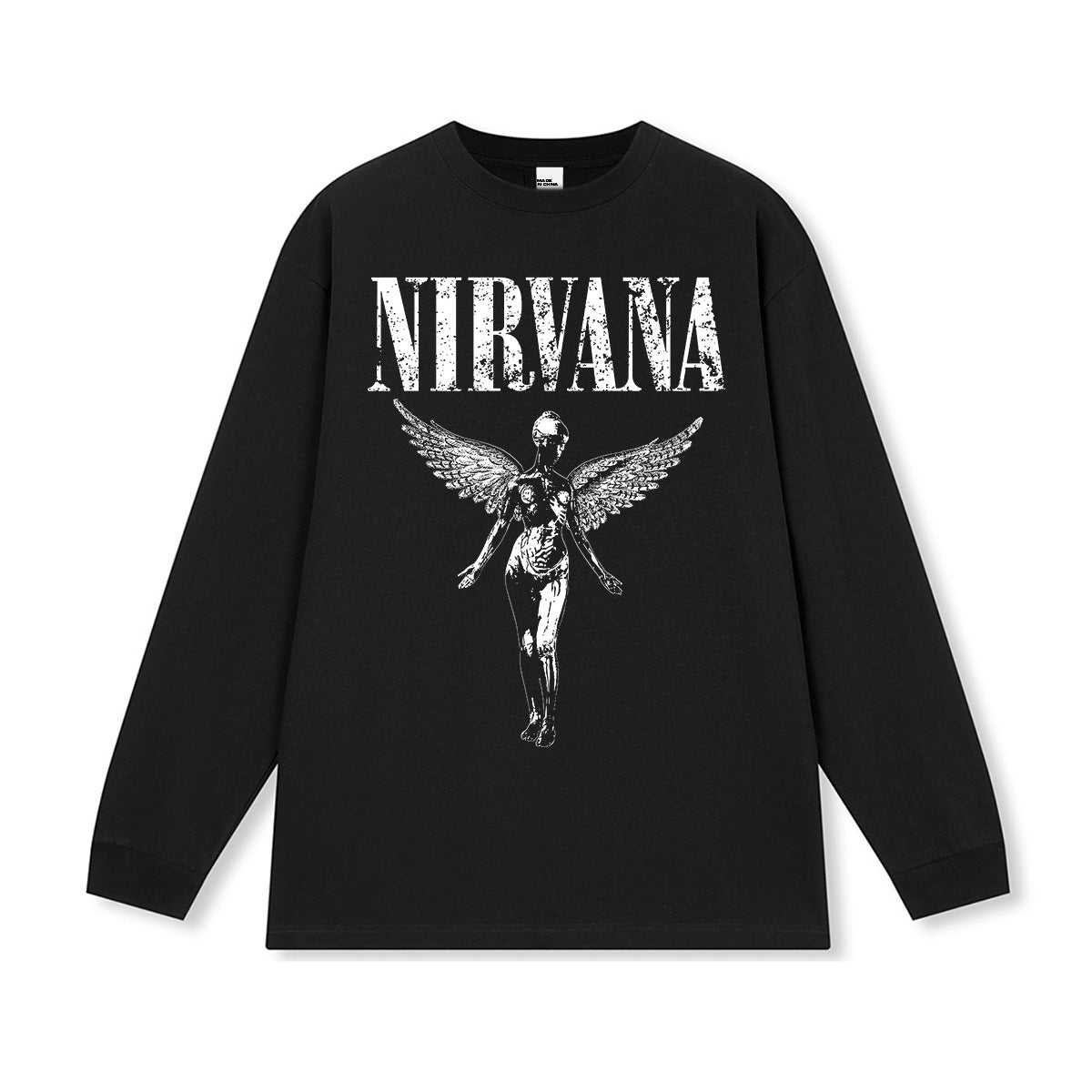 NIRVANA Cross border Heavy American Retro Short Sleeve Top Men's Summer Printed T-shirt Loose Five Sleeve T-shirt (3)