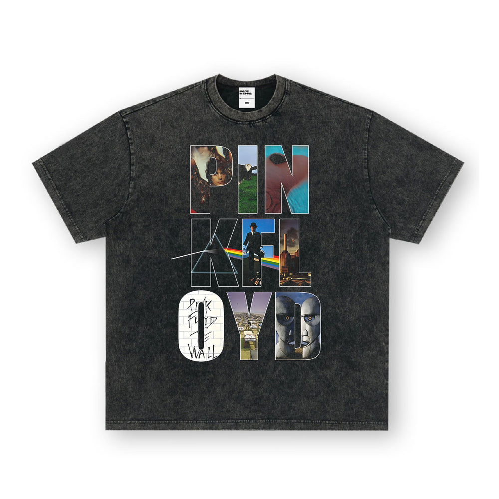 NIRVANA Rock American Retro Short Sleeve T-shirt Washed Heavy Cross border Printed Trendy Pure Cotton Vintage Men (8)