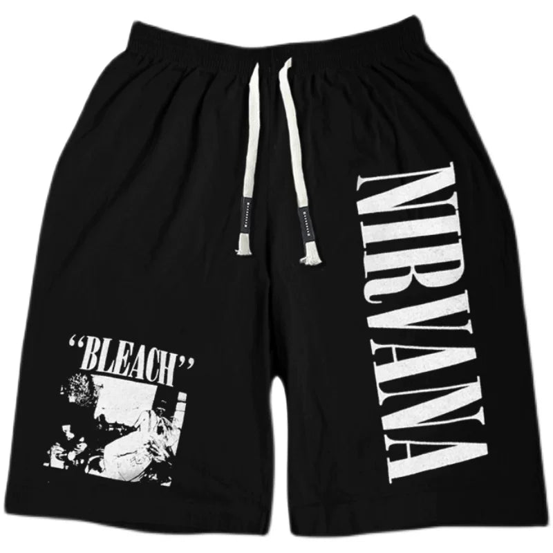 BOMBA STUDIO Nirvana Trendy Shorts American Retro Hip Hop High Street Pants Loose